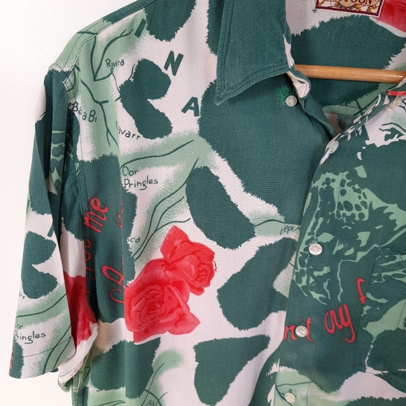 Vintage Print Shirt Don't Cry For Me Argentina Size L - Picture 5 of 7